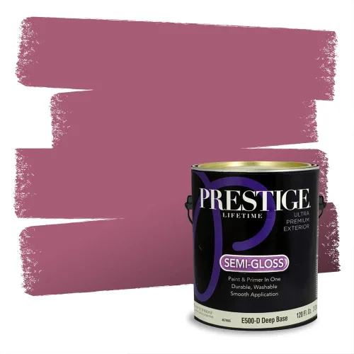 Vista 10 de Prestige Paints Pintura exterior e imprimación en uno, 1 galón, plano, coincidencia comparable de Valspar* Amber Rose*