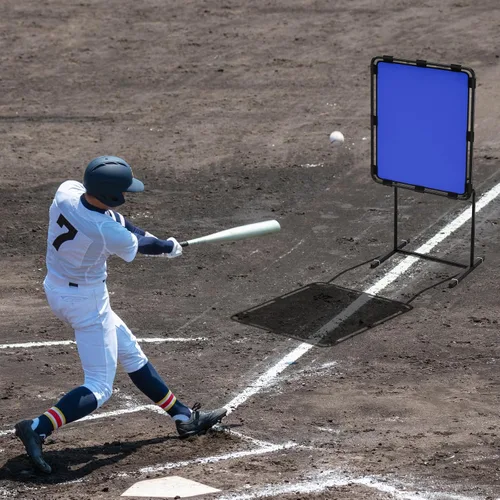 Vista 5 de Béisbol Strike Zone Target para bolas de plástico, altura ajustable, color azul