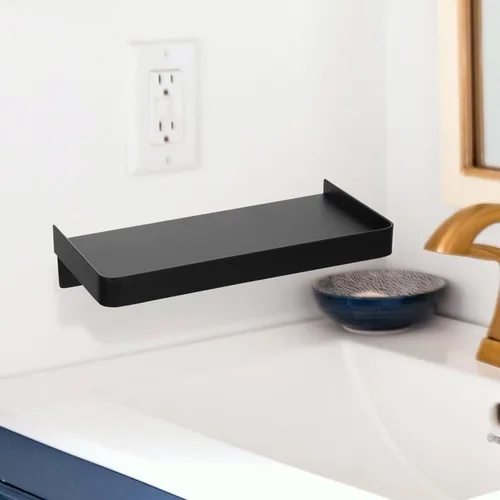 Vista 6 de Cabilock Soporte móvil de acero inoxidable estante de baño estante de pared adhesivo pequeño montado en la pared Soporte adhesivo para teléfono