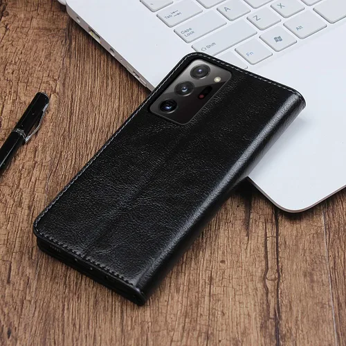 Vista 9 de iCoverCase Funda tipo cartera para Samsung Galaxy Note 20 Ultra con ranuras para tarjetas, función atril de cuero premium con función de atril