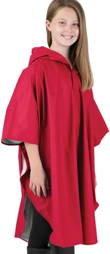 Vista 4 de Charles River Apparel Kid's Youth Pacific Poncho Outerwear Negro
