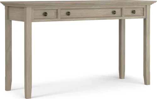 Vista 5 de SIMPLIHOME Amherst - Juego de 2 piezas para oficina en casa, escritorio de madera maciza de 54 pulgadas Distressed Grey