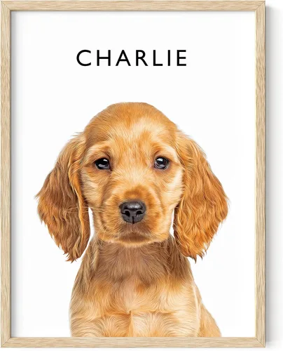 Vista 10 de HAUS AND HUES - Crea tu propio arte de pared enmarcado con retrato de mascota - Arte de pared de perros y decoración de pared de arte de gatos