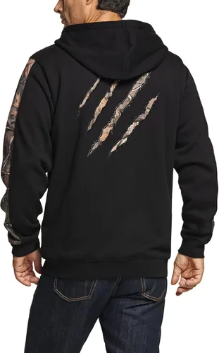 Vista 2 de CQR sudadera táctica de invierno para hombre, con capucha y forro térmico de vellón, de manga larga, sin botones