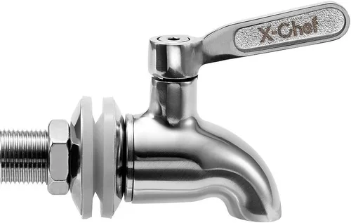 Vista 3 de X-Chef Reemplazo de la espita del dispensador de bebidas, espita de metal de acero inoxidable para tarro de vidrio y dispensador de bebidas