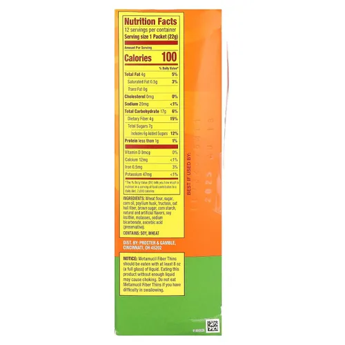 Vista 2 de Metamucil Obleas de fibra de manzana crujiente 24 cada uno (paquete de 2)