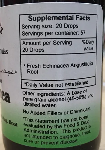 Vista 3 de Dr. Christopher's Echinacea Angustifolia Root Alcohol Extract 2 oz