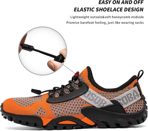 Vista 3 de SOBASO Zapatos de agua para mujeres y hombres, secado rápido, para natación, playa, zapatos acuáticos para deportes acuáticos, buceo, senderismo