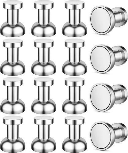 Vista 8 de FINDMAG Paquete de 16 pines magnéticos, imanes fuertes para nevera, imanes de borrado en seco para pizarra blanca, oficina, accesorios de casillero