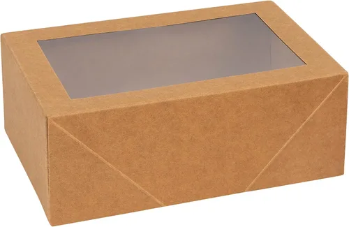 Vista 6 de Hammont Cajas de regalo – Paquete de 8 – Cajas de panadería rectangulares con ventana transparente (negro, 7.5 x 5 x 3)