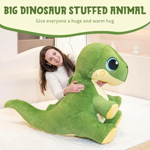 Vista 3 de 31" Animales de peluche grandes de dinosaurio para niños, suaves juguetes de Trex de peluche, dinosaurio grande de peluche, juguetes de dinosaurio