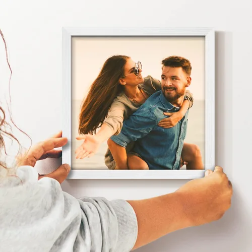 Vista 12 de Renditions Gallery Impresiones fotográficas personalizadas de 8 x 8 con marcos de fotos de madera real. Crea collage de fotos personalizado con Azul