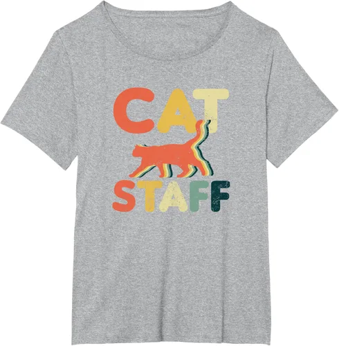 Vista 42 de Cat Servant Design Vintage Retro Staff Gift T-Shirt for Men Women