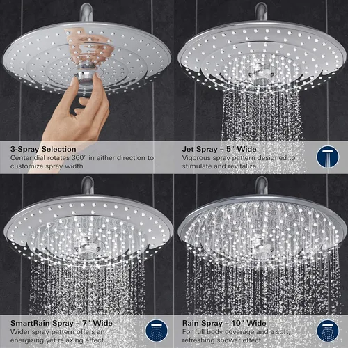 Vista 4 de GROHE 26177002 Euphoria 260 - Sistema termostático de baño/ducha, 1,75 gpm, cromado Starlight