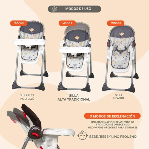 Vista 4 de Baby Trend Silla alta Sit-Right, cabezas bobble