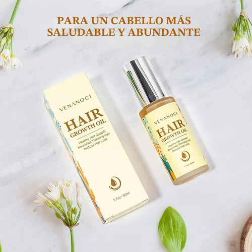 Vista 8 de Aceite para el crecimiento del cabello con romero y biotina: suero natural para el crecimiento del cabello para mujeres y hombres - Tratamiento anti