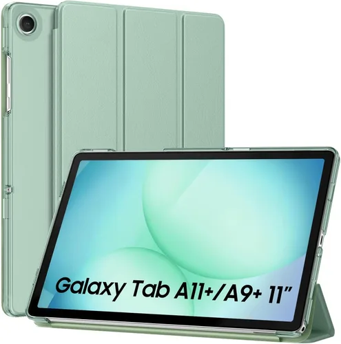 Vista 26 de MoKo Funda para Galaxy Tab A9+/A9 Plus de 11 pulgadas 2023, Funda Protectora Inteligente Delgada con Soporte y Carcasa Trasera Translúcida de PC
