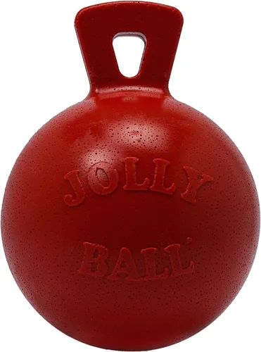Vista 10 de Jolly Pets Tug-n-Toss - Pelota de juguete resistente para perros con asa, 4.5 pulgadas/pequeña, color rojo