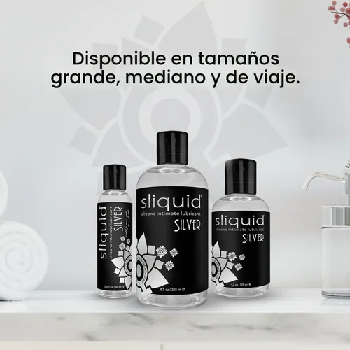 Vista 7 de Sliquid - Lubricante íntimo de silicona Naturals Silver, NS7007, 2 onzas, 1