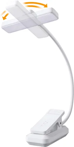 Vista 13 de VAVOFO Luz de Libro Recargable Giratoria: 24 LEDs Luz de Lectura, 3 Colores y 9 Niveles de Brillo Lámpara de Libro, Cuidado de Ojos 120 Horas