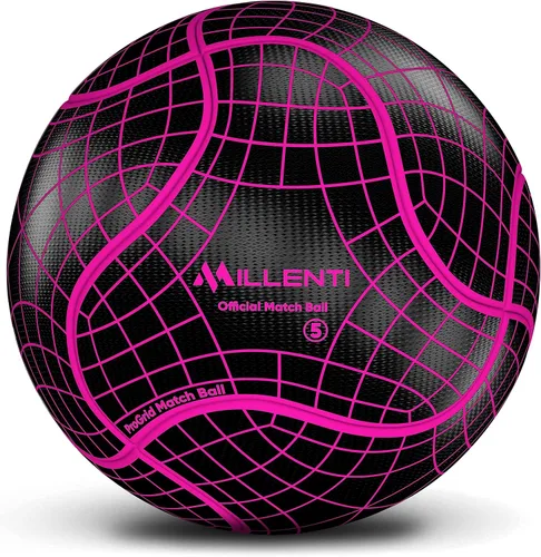 Vista 12 de Balón de fútbol Millenti tamaño 5 – Reverse Bend-It – Balón de fútbol con alta visibilidad, fácil de rastrear – Balones de fútbol oficial con unión