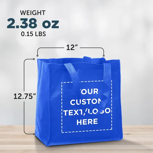 Vista 6 de DISCOUNT PROMOS Juego de 10/50/100 bolsas de tela reutilizables personalizadas, paquete a granel personalizado, plegable, lavable, bolsa de compras