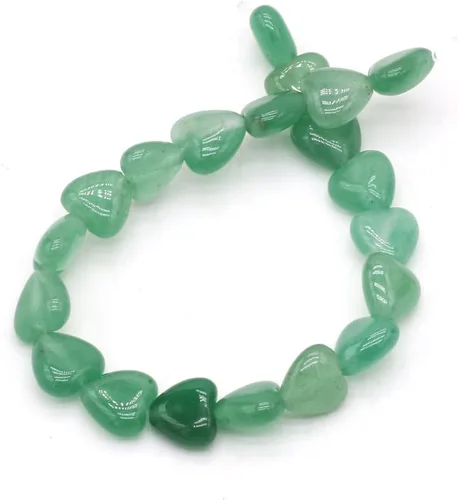 Vista 10 de Cuentas de piedra natural pulida en forma de corazón mixto de amatista para hacer joyas, collares, pulseras, 2 hebras