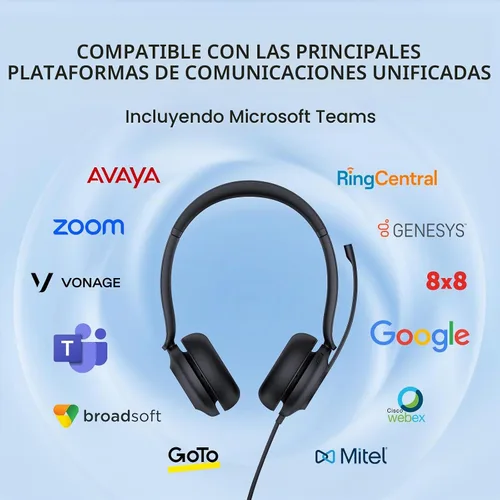 Vista 7 de Yealink Auriculares USB UH35 para PC, Auriculares con Cable con Micrófono de Cancelación de Ruido, Certificado para Teams, Diseño de Comodidad Todo
