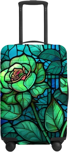 Vista 24 de URBEST Funda protectora para maleta, antiarañazos y suciedad, Otoño de vidrieras