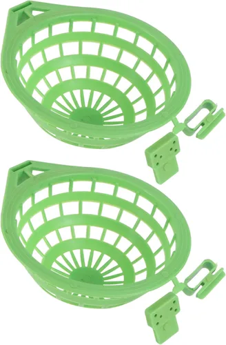 Vista 10 de Mipcase Cuenca de nido de pájaro para pájaros pequeños, soporte de anidación verde para loros, fácil de instalar, prácticos suministros para pájaros