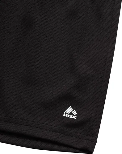 Vista 5 de RBX Pantalones cortos deportivos para niños, paquete de 2 pantalones cortos transpirables de poliéster con bolsillos, pantalones cortos activos