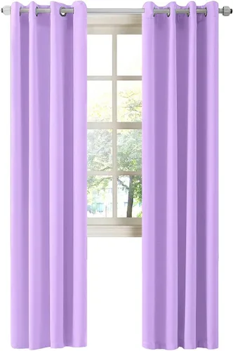 Vista 82 de LA PALMA Cortinas opacas con aislamiento térmico y ojales, para sala de estar, dormitorio, paquete de 2 paneles