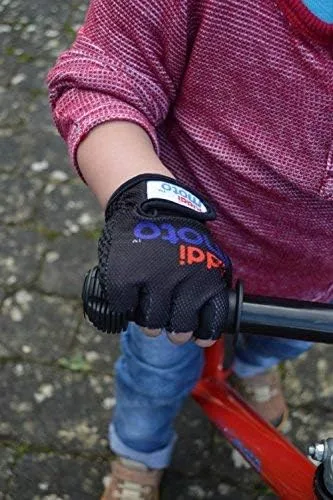 Vista 4 de Kiddimoto - Cycling Gloves Fingerless Gloves for Kids Perfect for Bike, Scooter & Skateboard Ideal for Boys and Girls Available in Different