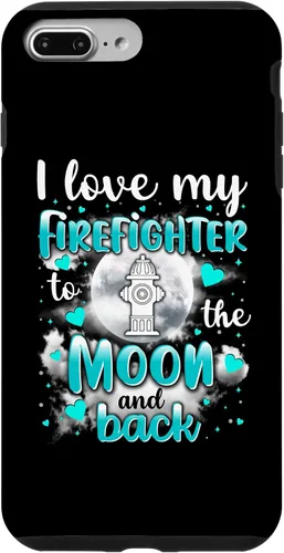 Vista 12 de Firefighter Wife I love my husband to the moon and back - Carcasa para iPhone 16