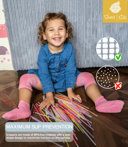 Vista 2 de Simply Kids Calcetines de bebé con empuñaduras (9 pares) para niños de 6 meses a 7 años