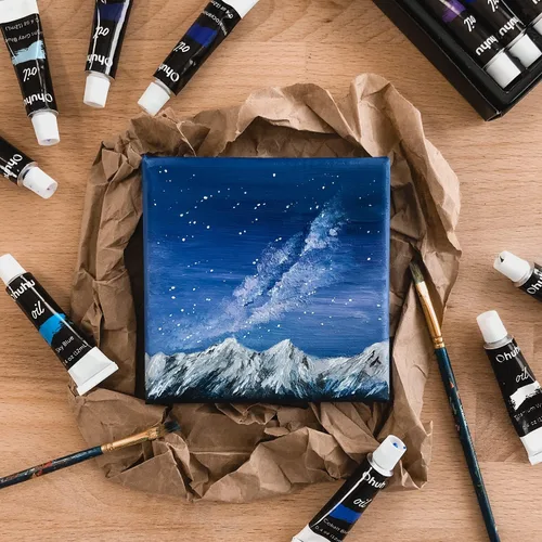 Vista 8 de Ohuhu - Juego de pintura al óleo, 24 colores a base de aceite, 12 ml/0.42 oz x 24 tubos. Suministros de pintura al óleo no tóxicos para pintar