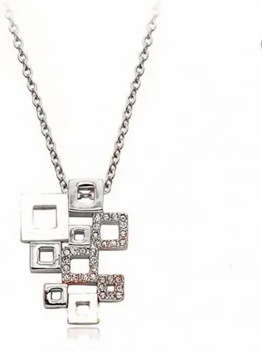 Vista 5 de Juego de aretes y collares de cristal Juego de collares y aretes de moda con cristales austriacos para mujer
