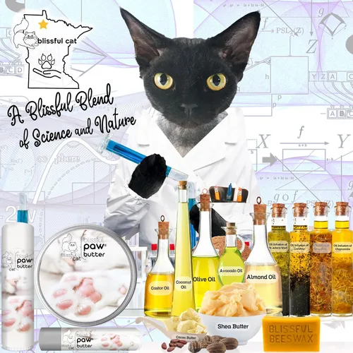 Vista 5 de The Blissful Cat Paw Butter, hidratante para almohadillas secas para patas, suaviza y protege una pata áspera, versátil bálsamo para patas de gato