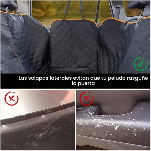 Vista 5 de Funda de asiento de perro para camiones con ventana de malla, hamaca 100% impermeable para asiento trasero de camión, lavable a máquina, funda