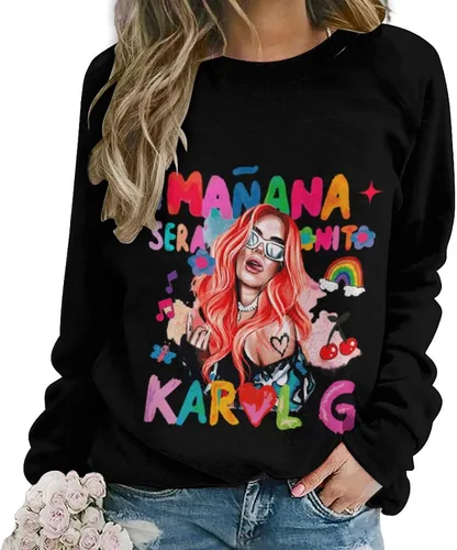 Vista 2 de PAPERBAGS Sudadera para mujer, cuello redondo, manga larga, informal, sin botones