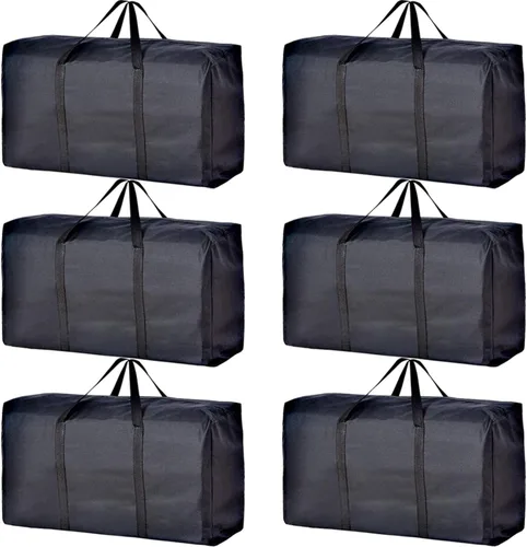 Vista 9 de Bolsas de mudanza extra grandes con cremalleras fuertes y asas de transporte, bolsas de almacenamiento para ropa, suministros de mudanza