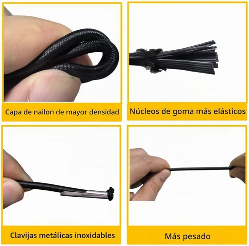 Vista 6 de Cable de repuesto para silla de gravedad cero, paquete de 4, cordón elástico para silla antigravedad, silla reclinable de patio, silla elástica