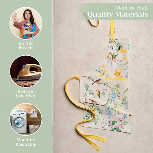 Vista 1158 de Maison d' Hermine Delantales para mujer con bolsillo, 100% algodón (27.50 x 31.50 pulgadas)
