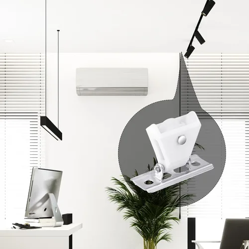 Vista 3 de 10 poleas romanas de plástico blanco, mecanismo de bloqueo de cordón de plástico blanco, accesorios de persiana romana, piezas para persianas