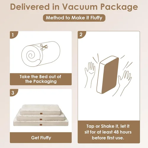 Vista 7 de EHEYCIGA Cama ortopédica de espuma viscoelástica para perros de 30 x 20 pulgadas, cama impermeable para mascotas para perros medianos, alfombrilla