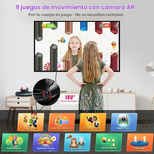 Vista 3 de FWFX Dance Game Mat for Kids and Adults, Interactive TV Home Gym System