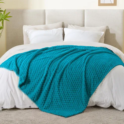 Vista 175 de BEDELITE Manta de forro polar para sofá y cama, manta decorativa de jacquard 3D de almendra, súper suave y acogedora, manta mullida cálida adecuada