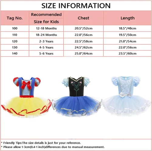 Vista 4 de Vestido tutú de princesa para niñas pequeñas, Rapunzel Sofía, Blancanieves, Frozen Elsa, disfraz de Halloween