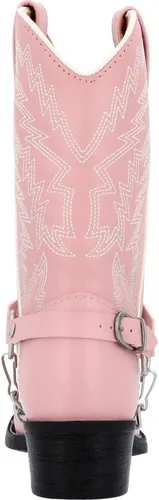 Vista 4 de Durango Botas vaqueras Lil' N Chrome para niña Rosado brillante