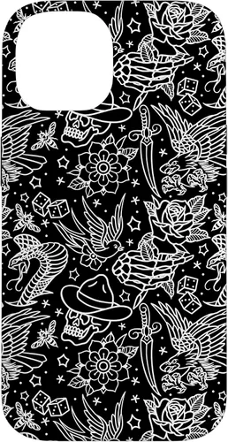 Vista 4 de Funda de arte de tatuaje tradicional americano para iPhone 17